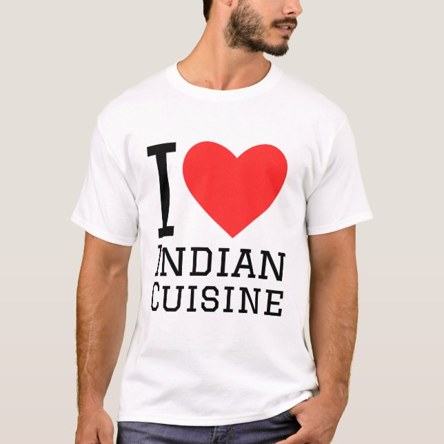 T-shirt J'aime la cuisine indienne (Devant)