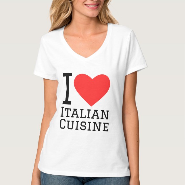 T-shirt J'aime la cuisine italienne (Devant)