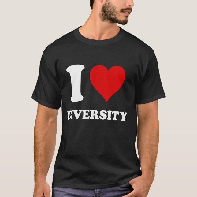 T-shirt J'aime la diversité (Devant)