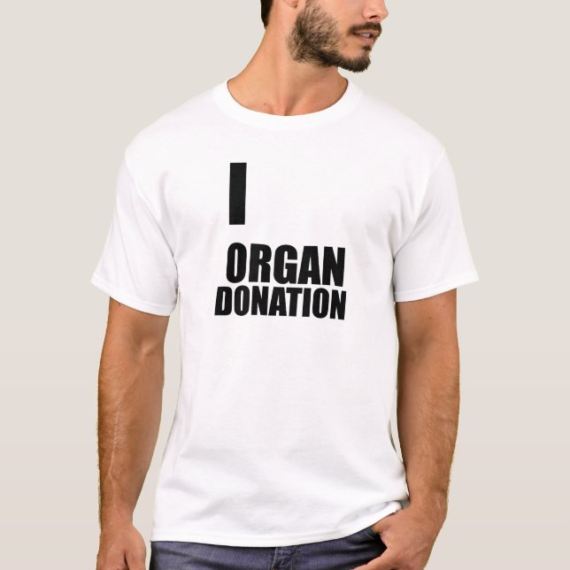 T-shirt J'aime la donation d'organe - conception drôle (Devant)