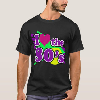 T-shirt J'aime la fête géométrique des années 80 Neon Eigh