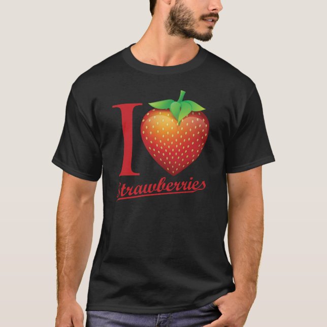 T-shirt J'aime la fraise (Devant)