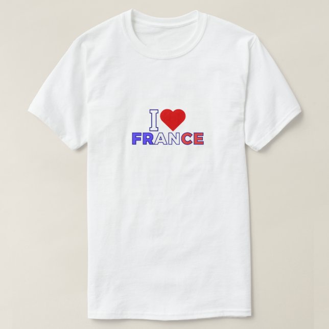 T-shirt J'aime la France (Design devant)