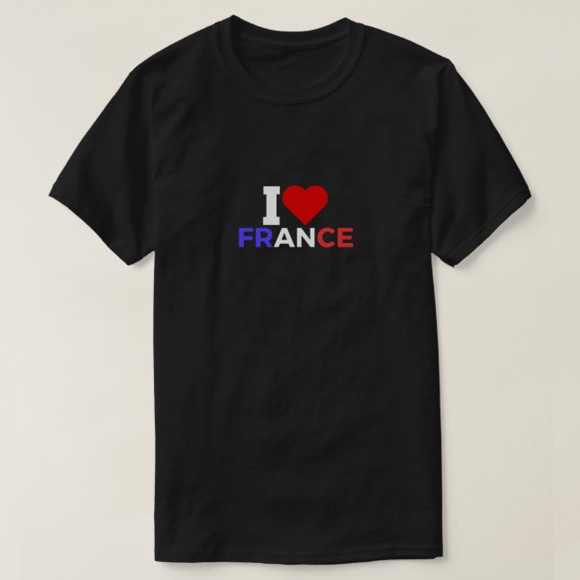 T-shirt J'aime la France (Design devant)