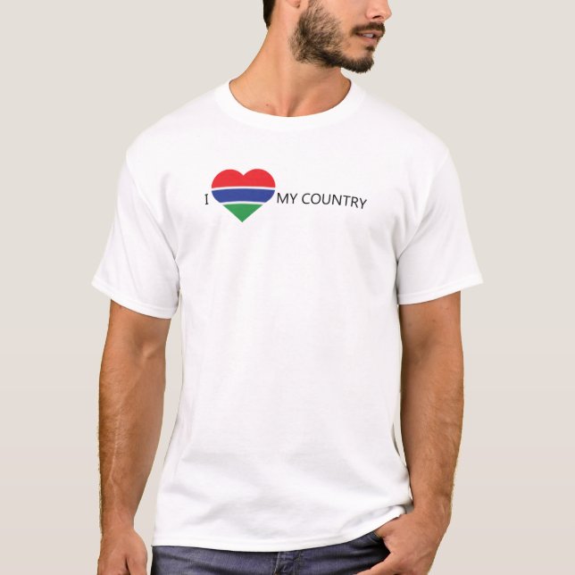 T-shirt J'aime la Gambie (Devant)