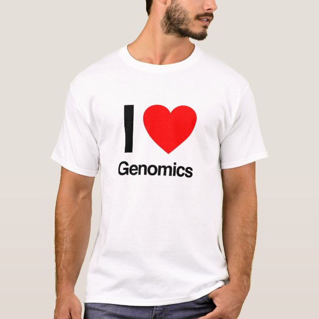 T-shirt j'aime la génomique (Devant)