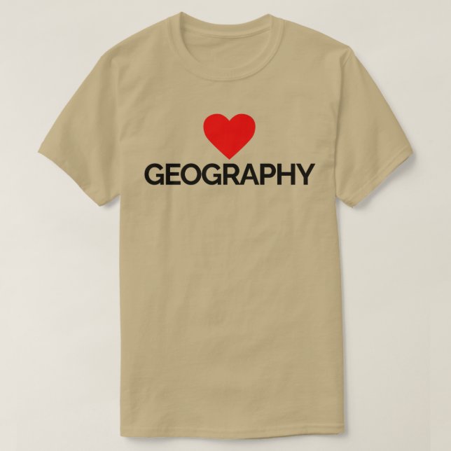 T-shirt J'aime la géographie 6 (Design devant)