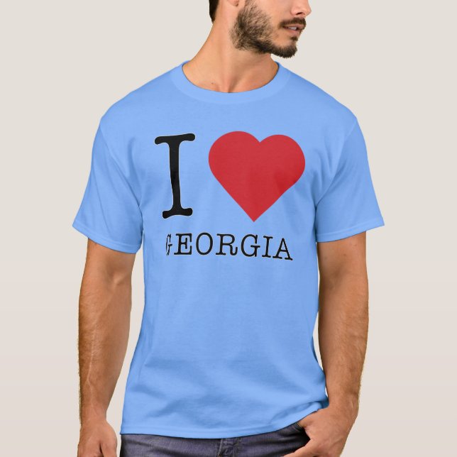 T-shirt J'aime la Géorgie (Devant)