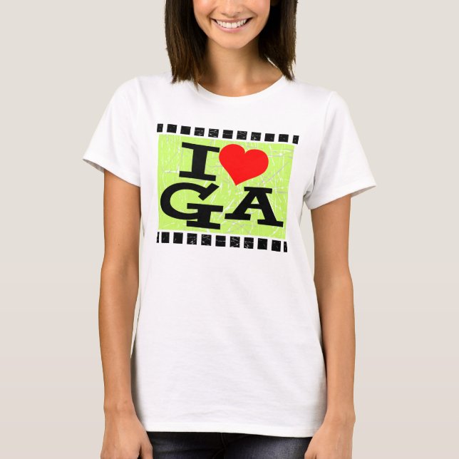 T-shirt J'aime la Géorgie (Devant)