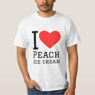 T-shirt J'aime la glace pêche