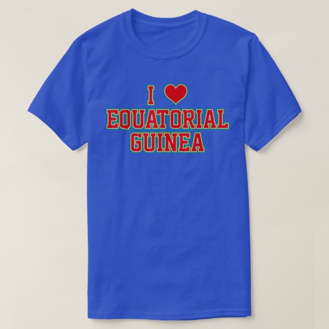 T-shirt J'aime la Guinée équatoriale (Design devant)