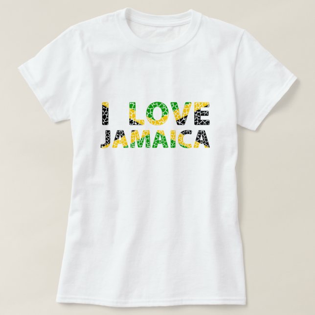 T-SHIRT J'AIME LA JAMAÏQUE (Design devant)