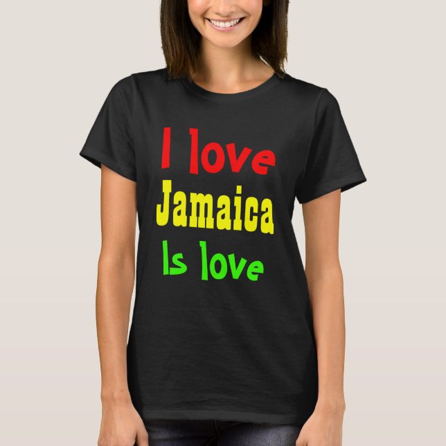 T-shirt J'aime la Jamaïque (Devant)