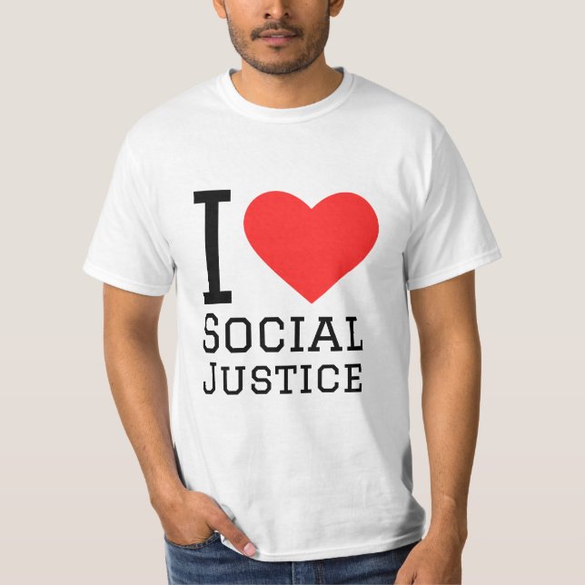 T-shirt J'aime la justice sociale (Devant)
