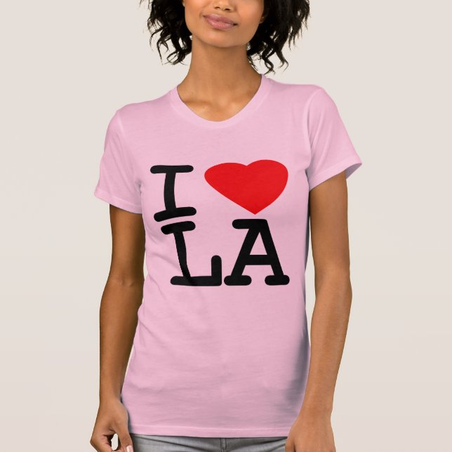 T-shirt J'aime la LA de coeur (Devant)