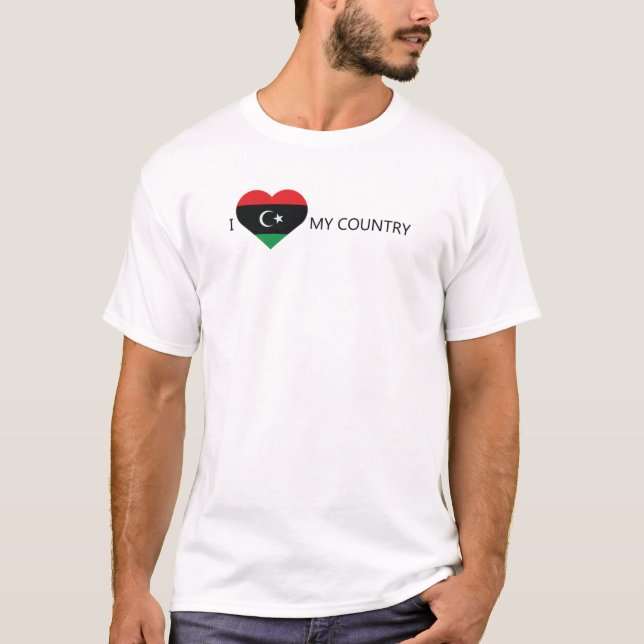 T-shirt J'aime la Libye (Devant)