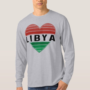 T-shirt J'aime la Libye, le coeur libyen
