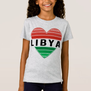 T-Shirt J'aime la Libye, le coeur libyen