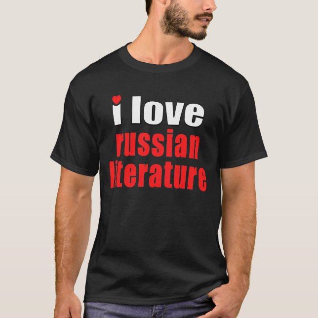 T-shirt J'aime la littérature russe (Devant)