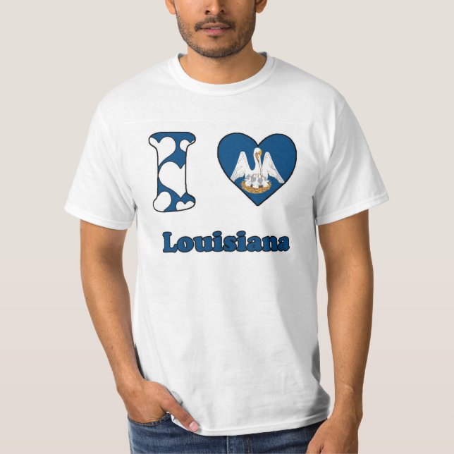T-shirt J'aime la Louisiane (Devant)