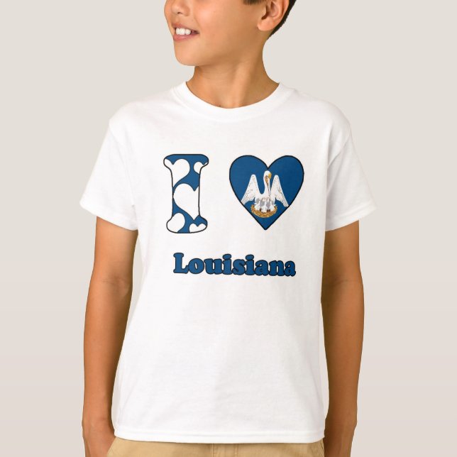 T-shirt J'aime la Louisiane (Devant)