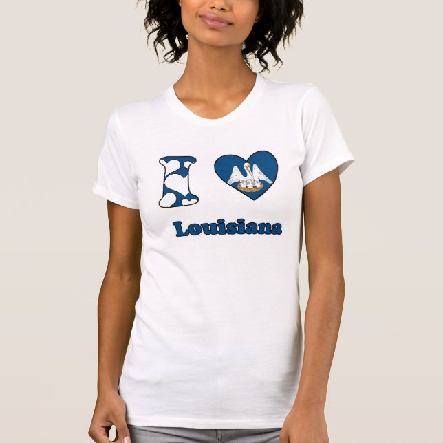 T-shirt J'aime la Louisiane (Devant)