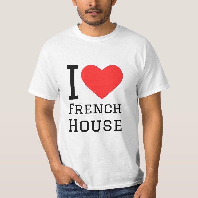 T-shirt J'aime la maison française (Devant)