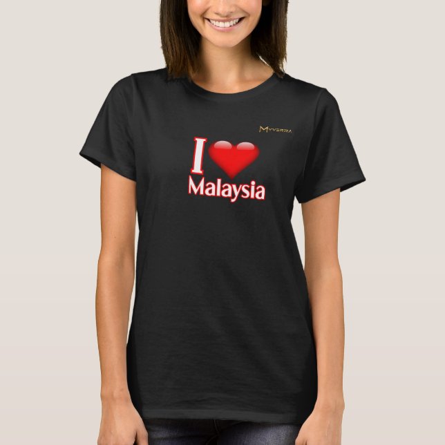 T-shirt J'aime la Malaisie (Devant)