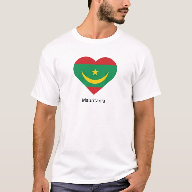 T-shirt J'aime la Mauritanie (Devant)