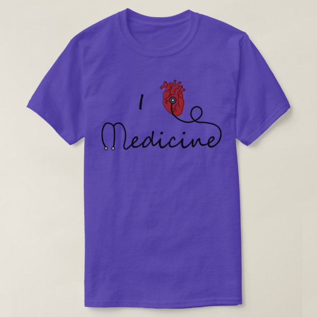 T-shirt J'aime la médecine coeur anatomique 1 (Design devant)