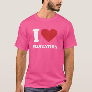 T-shirt J'aime la méditation Je cœur méditation