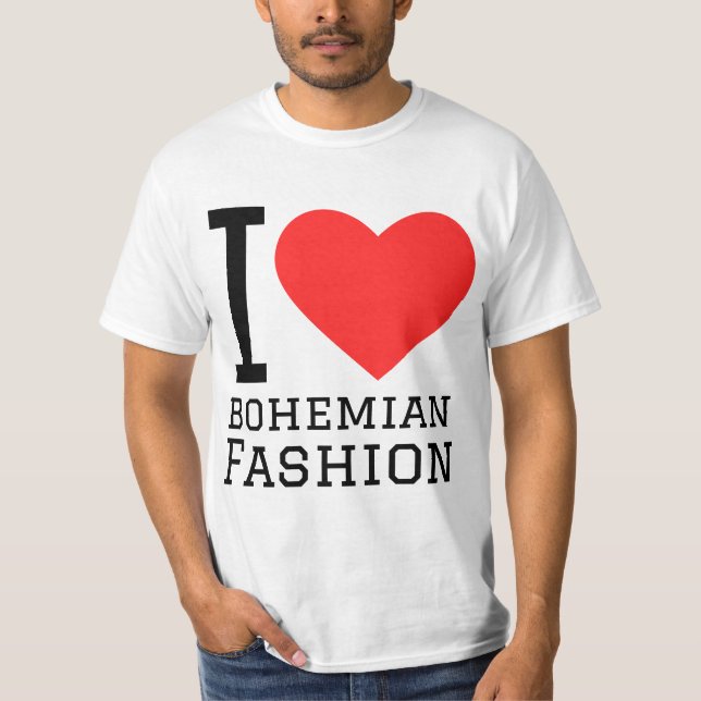T-shirt J'aime la mode bohémienne  (Devant)