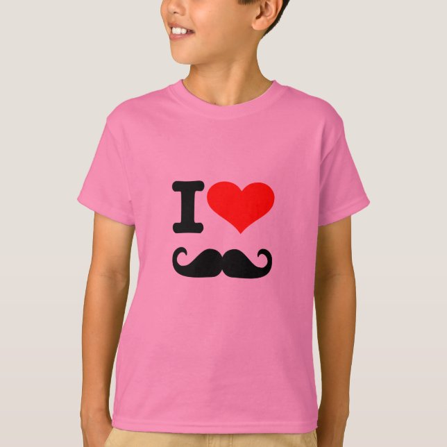 T-shirt J'aime la moustache (Devant)