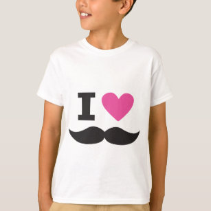 T-shirt J'aime la moustache - rose