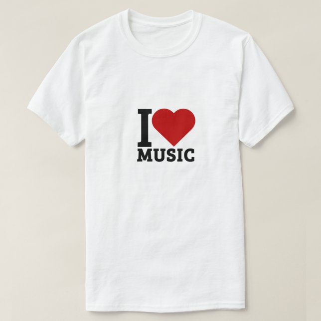 T-shirt J'aime la musique (Design devant)