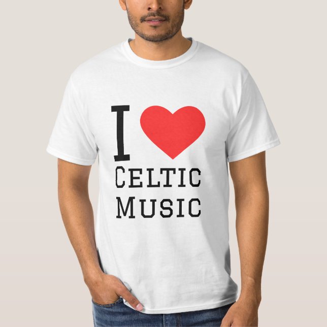 T-shirt J'aime la musique celtique (Devant)