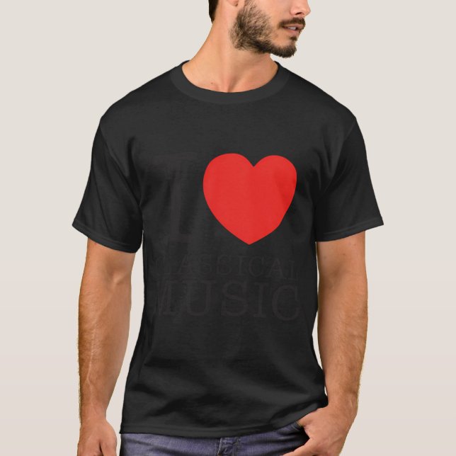 T-shirt J'aime la musique classique (Devant)