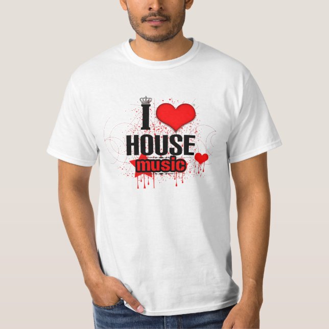 T-SHIRT J'AIME LA MUSIQUE DE MAISON (Devant)