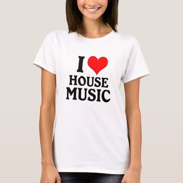 T-SHIRT J'AIME LA MUSIQUE DE MAISON (Devant)