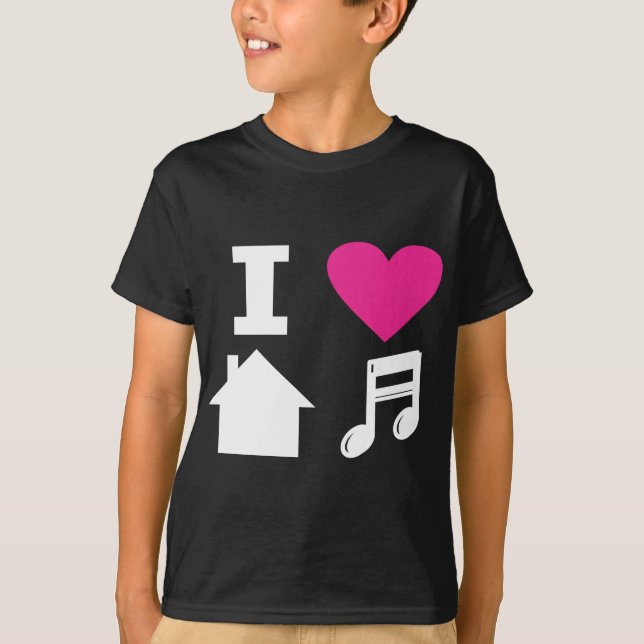 T-shirt J'aime la musique de maison (Devant)