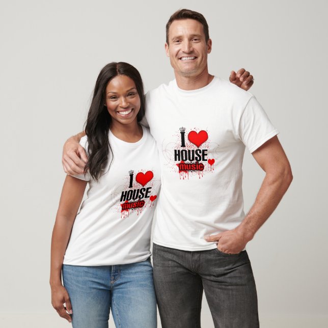 T-shirt J'aime la musique de maison (Unisexe)