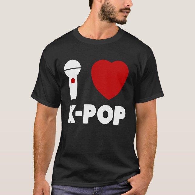 T-shirt J'aime la musique K Pop Kpop (Devant)