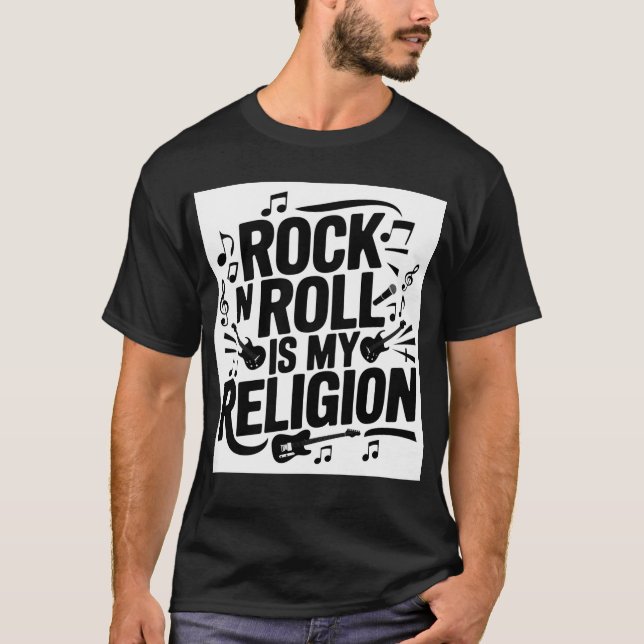 T-shirt J'aime la musique rock (Devant)