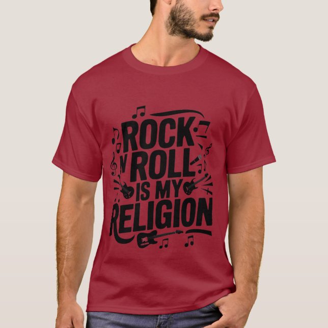 T-shirt J'aime la musique rock (Devant)