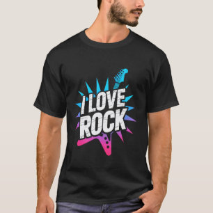 T-shirt J'aime la musique rock guitare électrique