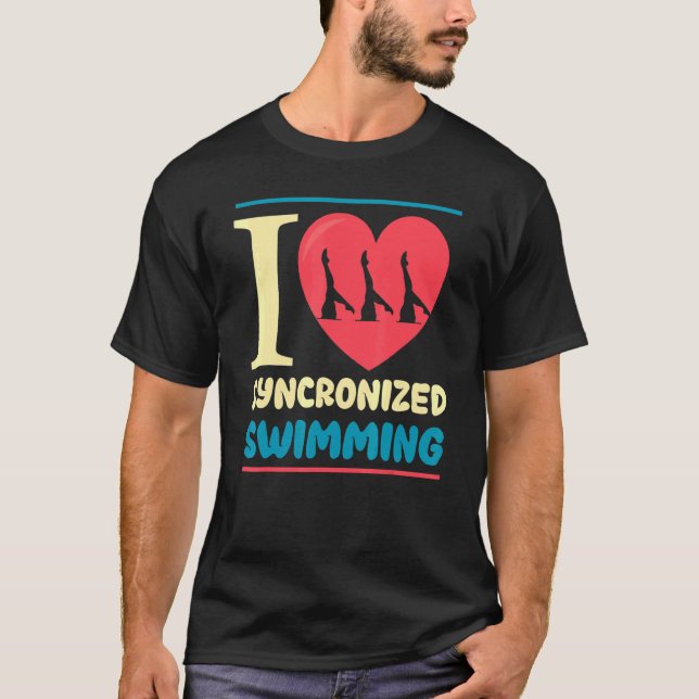 T-shirt J'aime la natation synchronisée (Devant)