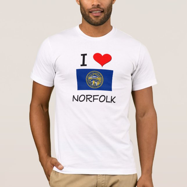 T-shirt J'aime la Norfolk Nébraska (Devant)