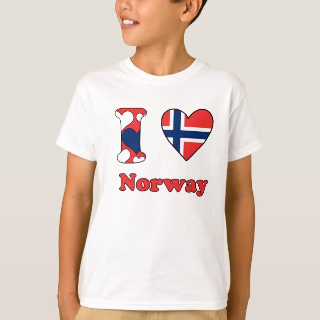 T-shirt J'aime la Norvège (Devant)