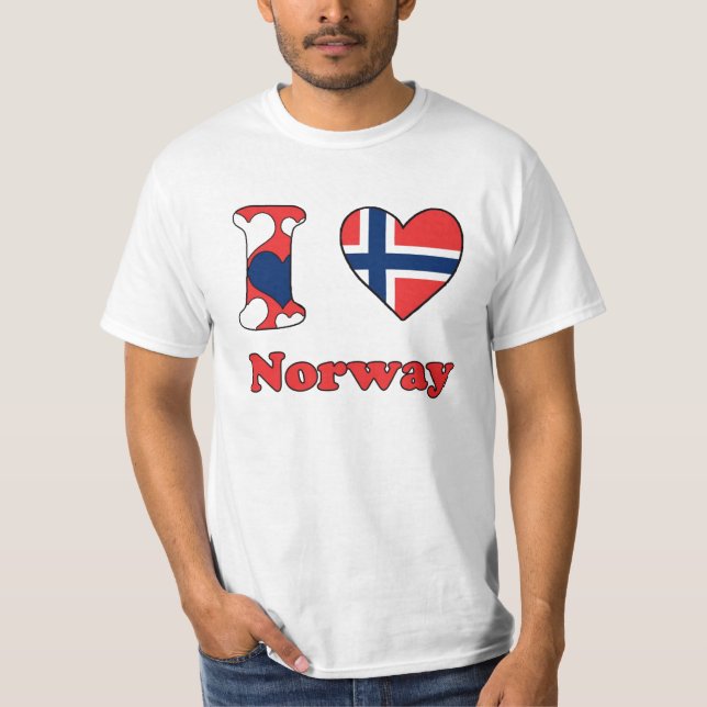 T-shirt J'aime la Norvège (Devant)