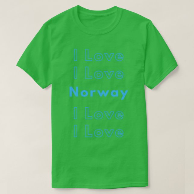 T-shirt J'aime la Norvège (Design devant)